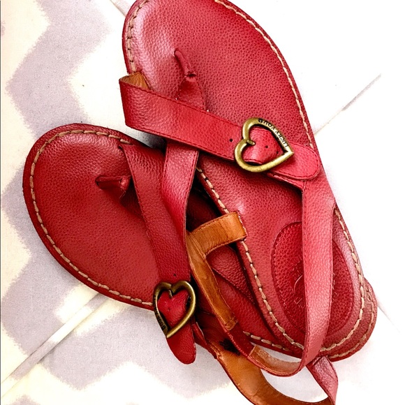 lucky brand red sandals